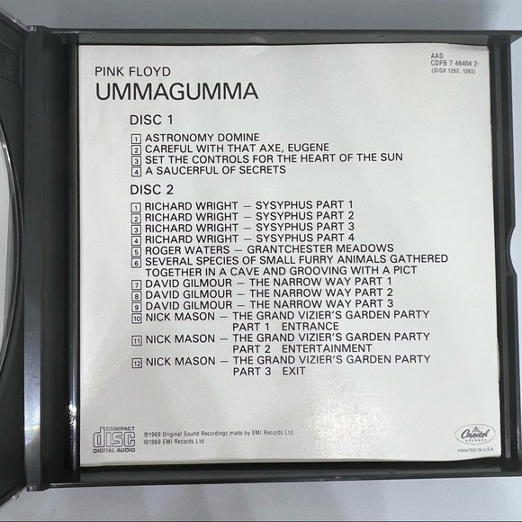 EUC - pink floyd ummagumma CD set - 1987 capitol records – CDPB 7 46405 2 - Picture 8 of 14